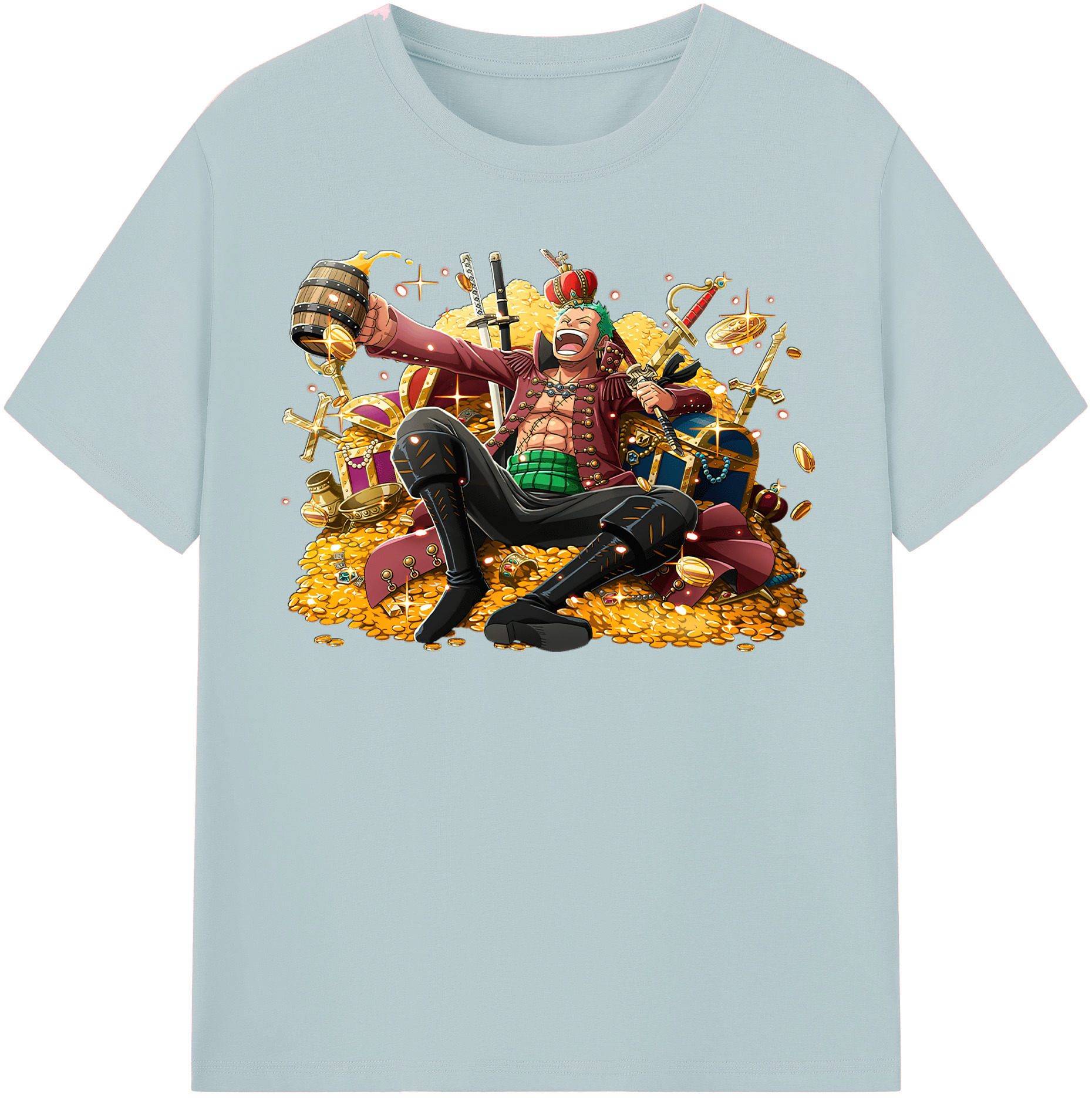 ワンピース ロロノア・ゾロ ONE PIECE Roronoa Zoro 綿100％半袖Tシャツ（フロントプリント）